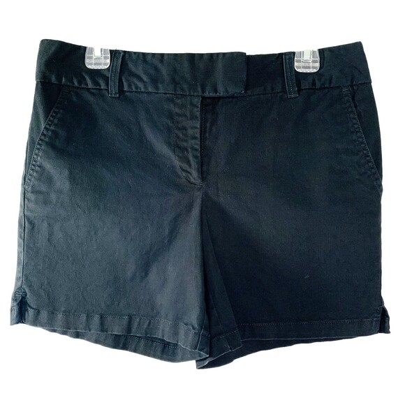LOFT Shorts Women 6 Black The Riviera Short Side Slit 5" Inseam Preppy Vacation - Picture 1 of 10